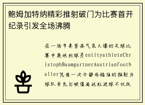 鲍姆加特纳精彩推射破门为比赛首开纪录引发全场沸腾 鲍姆加特纳精彩推射破门为比赛首开纪录引发全场沸腾